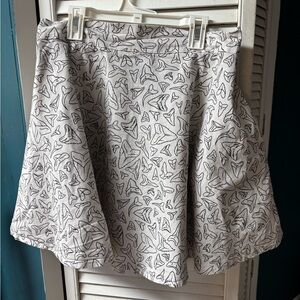 Super cool swingy shark tooth cotton skirt with pockets